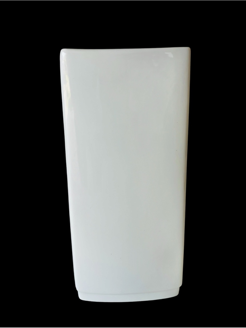 Gerald Porzellan White Rectangular Vase 7113/1 Bavaria western Germany vintage